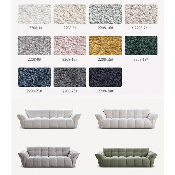 Winslow Pumpin 3 Seater Boucle Sofa – Modern Contemporary Large Couch with High Resilience Sponge Comfort Seating for Living Room - My Store