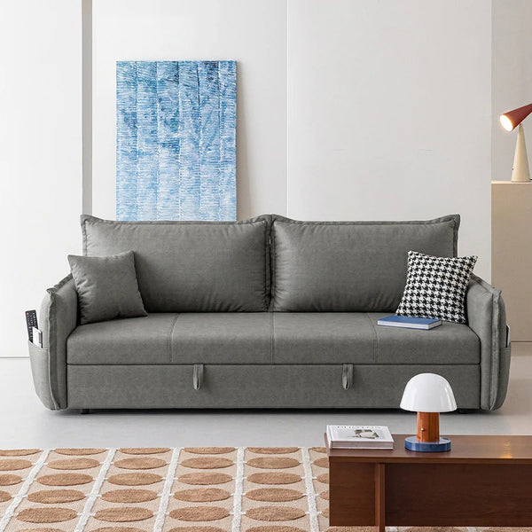 SB172 Two Seater Sofa Bed – Modern Space-Saving Convertible Sofa with Leathaire Upholstery, Comfortable Guest Sleeper, Available in Multiple Colours - My Store