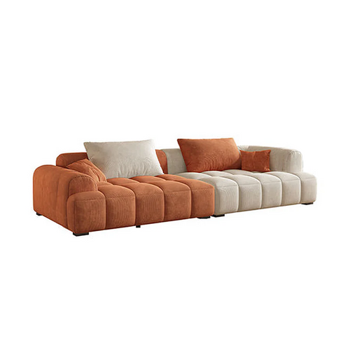 Arabella 2 Seater Corduroy Sofa – Modern Contemporary Fabric Couch with High-Density Foam Cushions, Comfortable Living Room Sofa - My Store