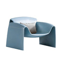 U Shape Microfiber Leather Armchair – Contemporary Modern Accent Chair with Soft Cushioned Seating, No Assembly Required, Available in Grey, Black, White, Brown & Blue - My Store