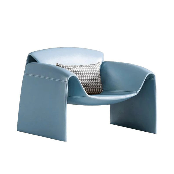 U Shape Microfiber Leather Armchair – Contemporary Modern Accent Chair with Soft Cushioned Seating, No Assembly Required, Available in Grey, Black, White, Brown & Blue - My Store