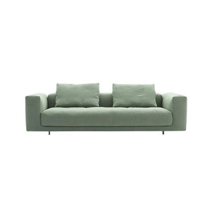 Goswell Green Linen Three Seater Corner Sofa with Painted Steel Frame – Modern Contemporary Living Room Sofa, Spacious Comfort Seating - My Store