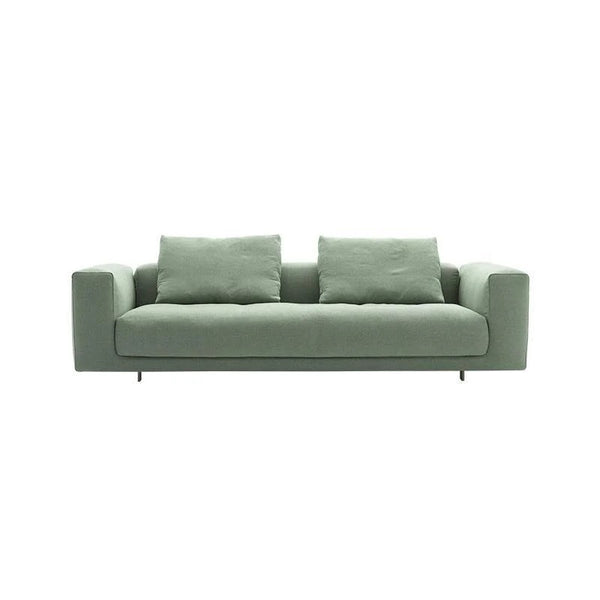 Goswell Green Linen Three Seater Corner Sofa with Painted Steel Frame – Modern Contemporary Living Room Sofa, Spacious Comfort Seating - My Store