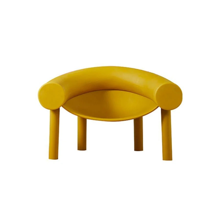 Wremical Contemporary Polyethylene Armchair – Modern Yellow Accent Chair, Durable Plastic Lounge Chair for Living Room, Patio & Office – Fully Assembled - My Store