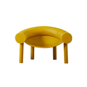 Wremical Contemporary Polyethylene Armchair – Modern Yellow Accent Chair, Durable Plastic Lounge Chair for Living Room, Patio & Office – Fully Assembled - My Store
