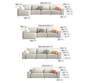 R67 Anselm Two Seater Modular Sofa – Contemporary Leathaire Upholstered Couch with High-Density Sponge Comfort – Modern 2 Seater Living Room Sofa - My Store