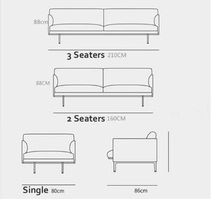 H81 Hamilton 3 Seater Italian Genuine Leather Sofa – Contemporary Living Room Sofa with Oil Wax Real Leather Upholstery and Painted Steel Legs - My Store