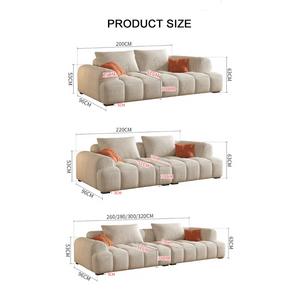 Arabella 3 Seater Corduroy Sofa – Modern Contemporary Fabric Couch with High-Density Foam Cushions, Comfortable Living Room Sofa - My Store