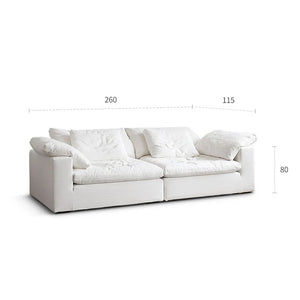 Ransom Linen Two Seater Sofa – Contemporary Modern Loveseat with High Resilience Foam Cushions & Durable Linen Upholstery for Living Room Comfort - My Store