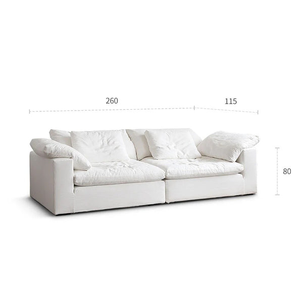 Ransom Linen Two Seater Sofa – Contemporary Modern Loveseat with High Resilience Foam Cushions & Durable Linen Upholstery for Living Room Comfort - My Store