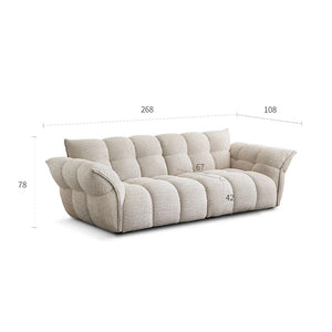 Winslow Pumpin 2 Seater Boucle Sofa – Modern Contemporary Compact Couch with High Resilience Sponge Comfort Seating for Living Room - My Store