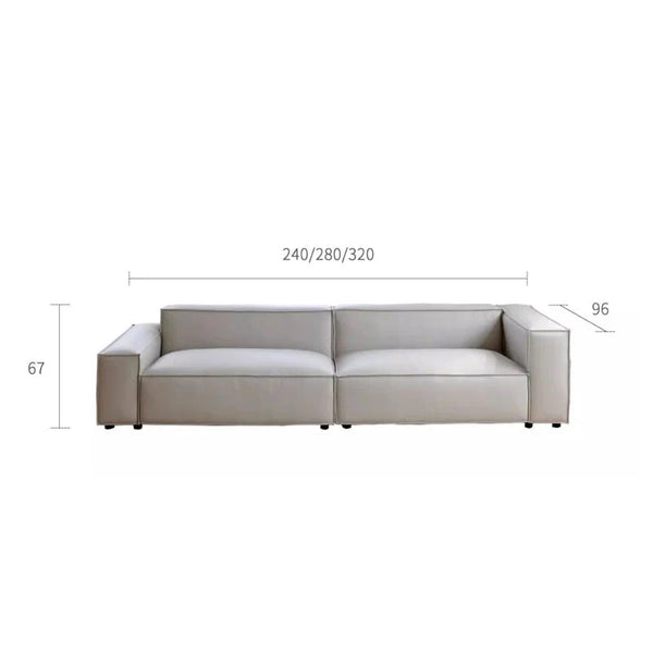 Ximenes Two Seater Sofa – Leathaire Upholstered Modern Contemporary 2-Seater Couch with High Resilience Sponge, Easy-Clean Comfortable Living Room Seating - My Store