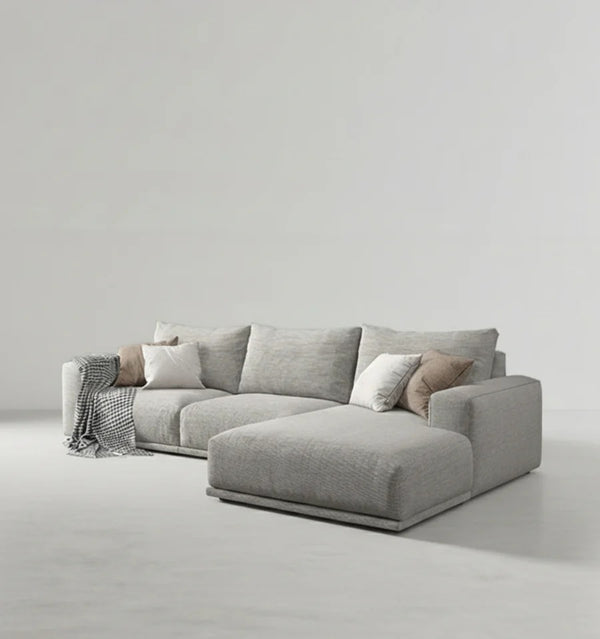 Frances 4-Seater Corner Sofa (350 cm)– Cotton Linen Upholstery, High Density Foam Comfort Couch, Modern Contemporary Living Room Sectional Sofa - My Store