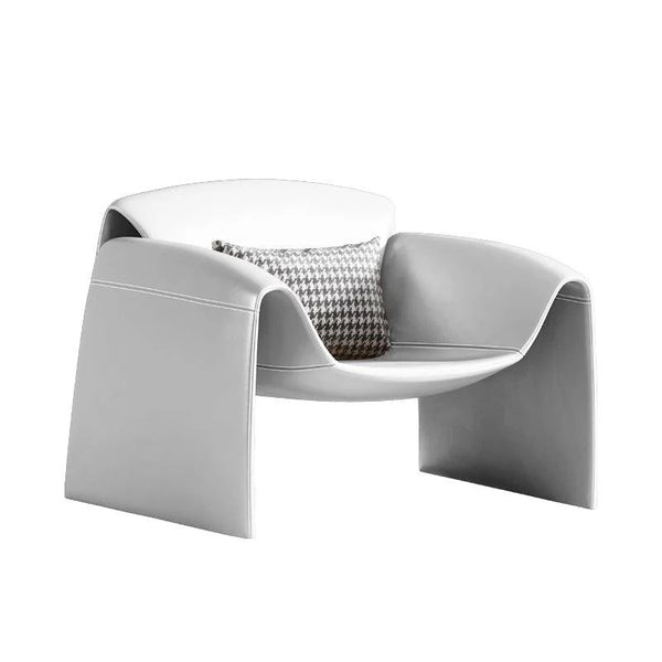 U Shape Microfiber Leather Armchair – Contemporary Modern Accent Chair with Soft Cushioned Seating, No Assembly Required, Available in Grey, Black, White, Brown & Blue - My Store