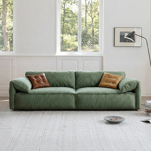 Simon S20 Two Seater Velvet Sofa – Modern Contemporary 2-Seater Couch with High-Density Sponge Cushioning, Made-to-Order Colour Options (Green, Khaki, Mocha, Yellow) - My Store