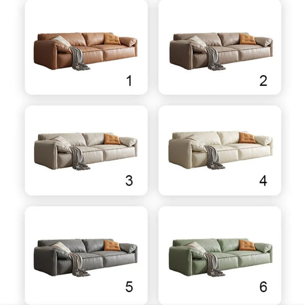 Otto L411 Four Seater Modular Sofa 300 cm – Contemporary Leathaire Upholstered Couch with High Density Sponge Cushioning, Modern Living Room Seating - My Store