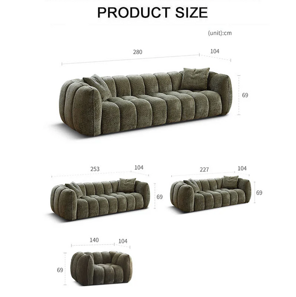 Winslow Pumpin Boucle Sofa – Modern Two Seater & Three Seater Couch, High Resilience Foam Comfort Living Room Sofa, Contemporary Upholstered Lounge Sofa Set - My Store