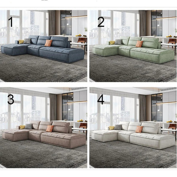 R97 Lou 2 Seater Sofa – Modern Leathaire Couch, Compact Living Room Sofa, High-Density Foam Cushioned Loveseat, Contemporary Design (Beige/Grey Options) - My Store