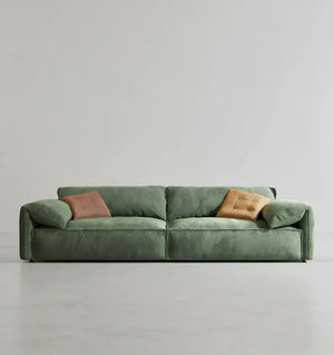 Simon S20 Two Seater Velvet Sofa – Modern Contemporary 2-Seater Couch with High-Density Sponge Cushioning, Made-to-Order Colour Options (Green, Khaki, Mocha, Yellow) - My Store