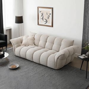 Winslow Pumpin 3 Seater Boucle Sofa – Modern Contemporary Large Couch with High Resilience Sponge Comfort Seating for Living Room - My Store