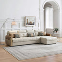 Malhotra L Shape Sofa Bed, Corner Sofa Bed with Pull-Out Sleeping Function, Leathaire Upholstered Modular Lounge Bed Sofa for Living Room – Available in Multiple Sizes & Colours