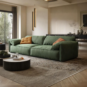 Simon S20 Two Seater Velvet Sofa – Modern Contemporary 2-Seater Couch with High-Density Sponge Cushioning, Made-to-Order Colour Options (Green, Khaki, Mocha, Yellow) - My Store