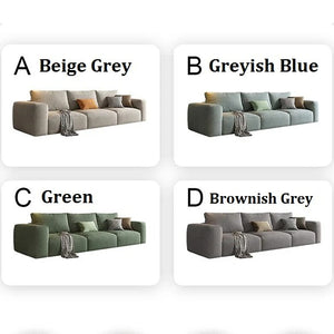 Lionel Three Seater Linen Fabric Sofa | Modern Contemporary 3-Seater Couch with High Density Sponge Cushioning | No Assembly Required Living Room Sofa