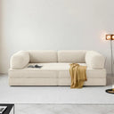 Van Buren Foldable Lazy Sofa Bed, Corduroy Convertible Floor Sofa Bed with High Density Sponge Filling, Compact Folding Sleeper Chair for Living Room, Guest Room & Small Spaces