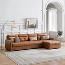 Malhotra L Shape Sofa Bed, Corner Sofa Bed with Pull-Out Sleeping Function, Leathaire Upholstered Modular Lounge Bed Sofa for Living Room – Available in Multiple Sizes & Colours