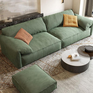 Simon S20 Two Seater Velvet Sofa – Modern Contemporary 2-Seater Couch with High-Density Sponge Cushioning, Made-to-Order Colour Options (Green, Khaki, Mocha, Yellow) - My Store