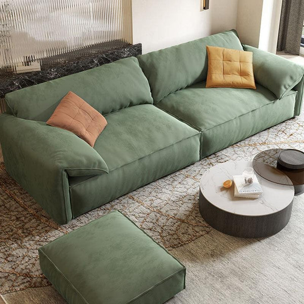 Simon S20 Two Seater Velvet Sofa – Modern Contemporary 2-Seater Couch with High-Density Sponge Cushioning, Made-to-Order Colour Options (Green, Khaki, Mocha, Yellow) - My Store