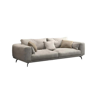 NR23 Two/Three Seater Sofa – Modern Leathaire Upholstered Sofa Set, Contemporary Design, Comfortable Living Room Couch (Greige Colour No.15)