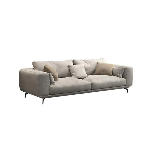 NR23 Two/Three Seater Sofa – Modern Leathaire Upholstered Sofa Set, Contemporary Design, Comfortable Living Room Couch (Greige Colour No.15)