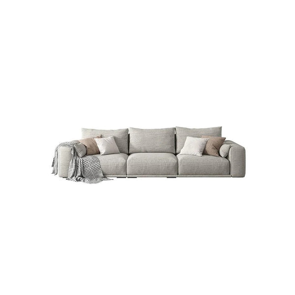Frances 4-Seater Corner Sofa (350 cm)– Cotton Linen Upholstery, High Density Foam Comfort Couch, Modern Contemporary Living Room Sectional Sofa - My Store