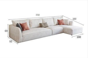 R77 Dexter Modular Three Seater Sofa – Contemporary Leathaire Upholstered Couch with High Density Foam, Modern Living Room Sofa