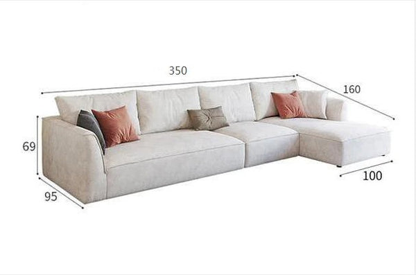 R77 Dexter Modular Three Seater Sofa – Contemporary Leathaire Upholstered Couch with High Density Foam, Modern Living Room Sofa
