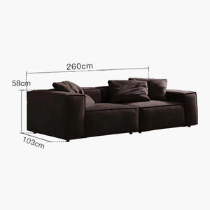 Hee Nordic Suede Sofa – Modern Two & Three Seater & Corner Sofa Set, Contemporary Living Room Couch with High-Density Sponge Cushioning, Brown Finish, Minimalist Design - My Store