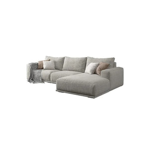 Frances 3-Seater Corner Sofa (306 cm) – Cotton Linen Upholstery, High Density Foam Comfort Couch, Modern Contemporary Living Room Sofa - My Store