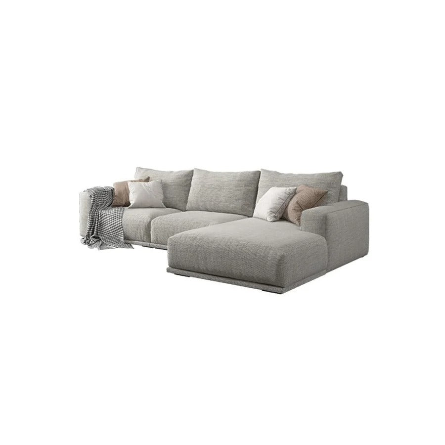 Frances 4-Seater Corner Sofa (350 cm)– Cotton Linen Upholstery, High Density Foam Comfort Couch, Modern Contemporary Living Room Sectional Sofa - My Store