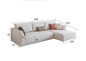 R77 Dexter 2 Seater Corner Sofa – Modern Leathaire Upholstered Compact L-Shape Sofa, Contemporary Comfortable Living Room Couch, No Assembly Required - My Store