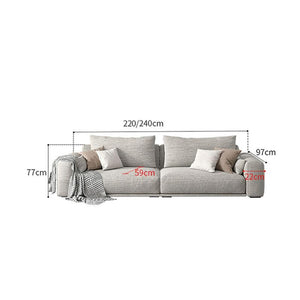 Frances 4-Seater Corner Sofa (350 cm)– Cotton Linen Upholstery, High Density Foam Comfort Couch, Modern Contemporary Living Room Sectional Sofa - My Store