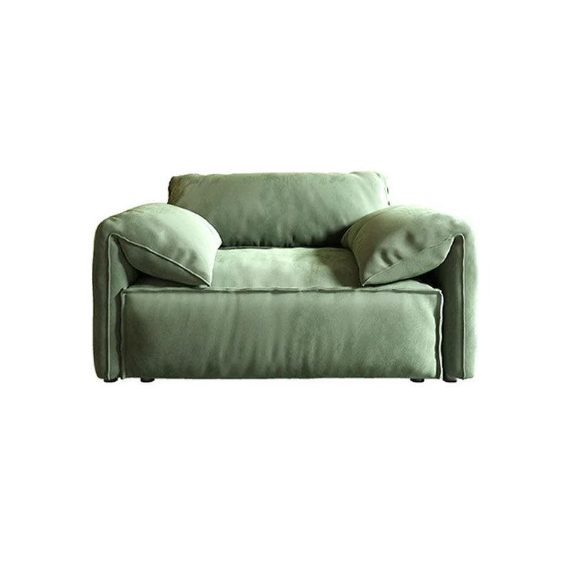 Simon S20 Two Seater Velvet Sofa – Modern Contemporary 2-Seater Couch with High-Density Sponge Cushioning, Made-to-Order Colour Options (Green, Khaki, Mocha, Yellow) - My Store