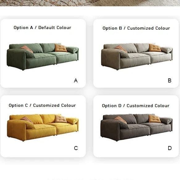 Simon S20 3 Seater Velvet Sofa – Modern Upholstered Living Room Couch | Soft High-Density Sponge Seating | Contemporary Fabric Sofa (Green, Khaki, Mocha, Yellow) 180 cm - My Store