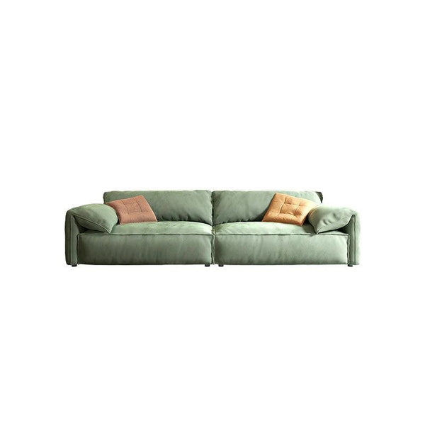 Simon S20 3 Seater Velvet Sofa – Modern Upholstered Living Room Couch | Soft High-Density Sponge Seating | Contemporary Fabric Sofa (Green, Khaki, Mocha, Yellow) 180 cm - My Store