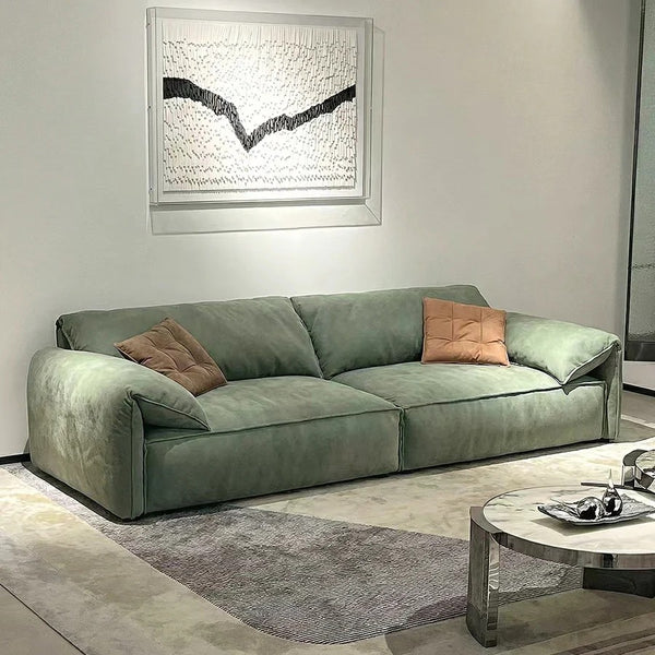 Simon S20 Two Seater Velvet Sofa – Modern Contemporary 2-Seater Couch with High-Density Sponge Cushioning, Made-to-Order Colour Options (Green, Khaki, Mocha, Yellow) - My Store