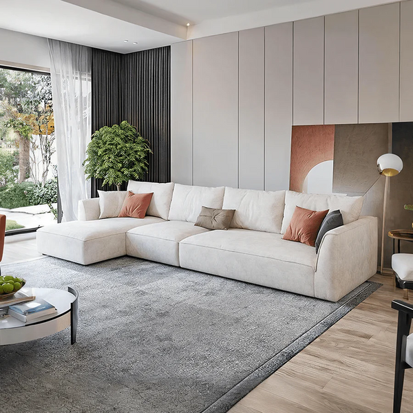 R77 Dexter Modular Three Seater Sofa – Contemporary Leathaire Upholstered Couch with High Density Foam, Modern Living Room Sofa