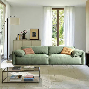 Simon S20 Two Seater Velvet Sofa – Modern Contemporary 2-Seater Couch with High-Density Sponge Cushioning, Made-to-Order Colour Options (Green, Khaki, Mocha, Yellow) - My Store