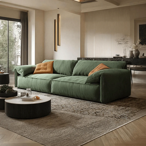 Simon S20 Two Seater Velvet Sofa – Modern Contemporary 2-Seater Couch with High-Density Sponge Cushioning, Made-to-Order Colour Options (Green, Khaki, Mocha, Yellow) - My Store