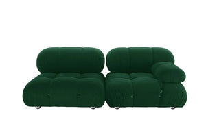 B&B Italia Camaleonda Two Seater Modular Sofa – Luxury Velvet Upholstered Contemporary Couch with Deep Cushions, Modern Living Room Seating - My Store
