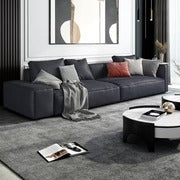 Aula 4 Seater Modular Sofa – Modern Leathaire Upholstered Large Couch, Contemporary Living Room Sofa with Metal Legs, Spacious 4-Seater Seating in Green, Black, White & Blue - My Store